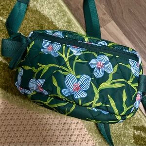 Vera Bradley Floral Cosmetic Bag - Green and Blue